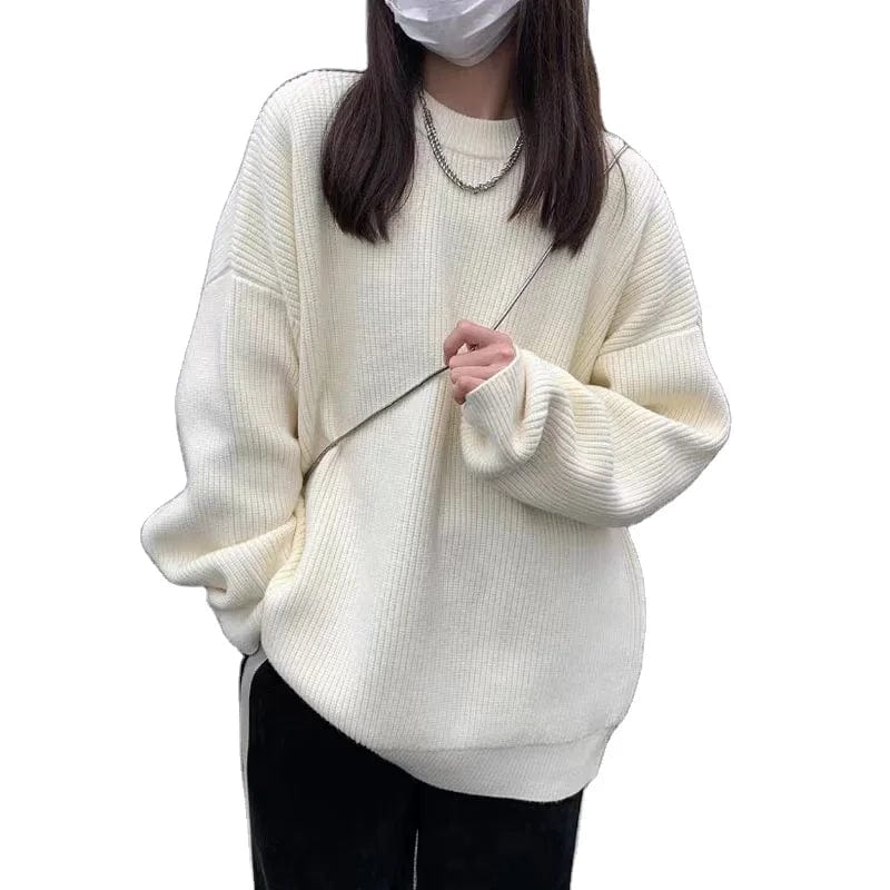 2024 Spring fashionable women new arrival crew neck soft loose sweater pullover