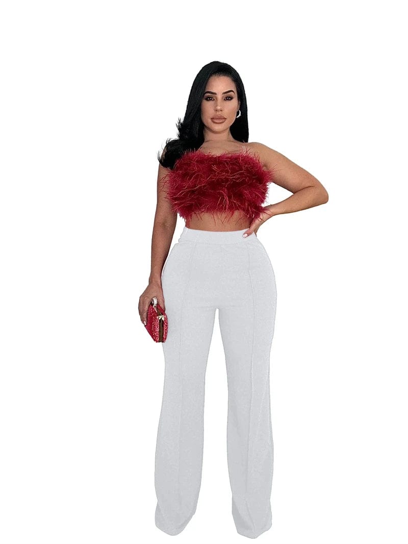 2024 spring new arrivals cheap office ladies women high waist straight zipper up nylon pants formal trousers with back zipper