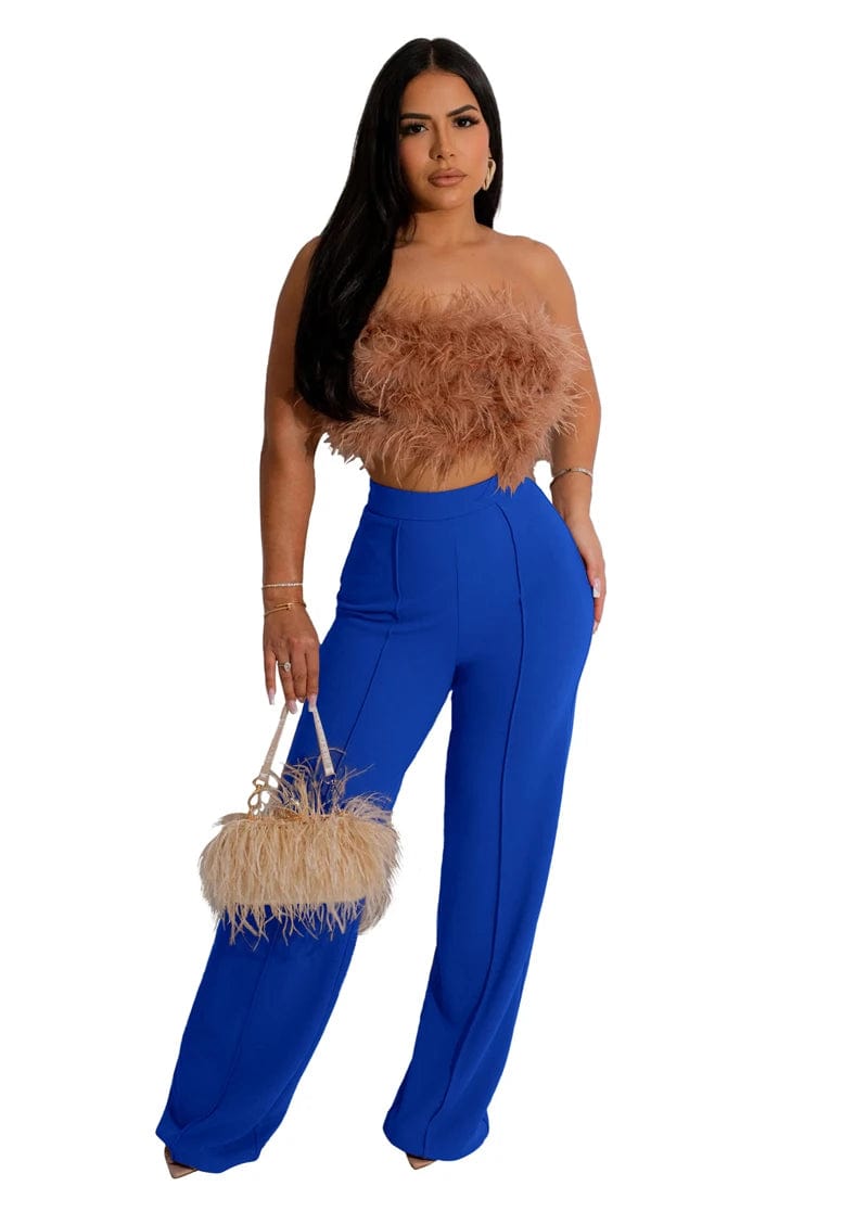 2024 spring new arrivals cheap office ladies women high waist straight zipper up nylon pants formal trousers with back zipper