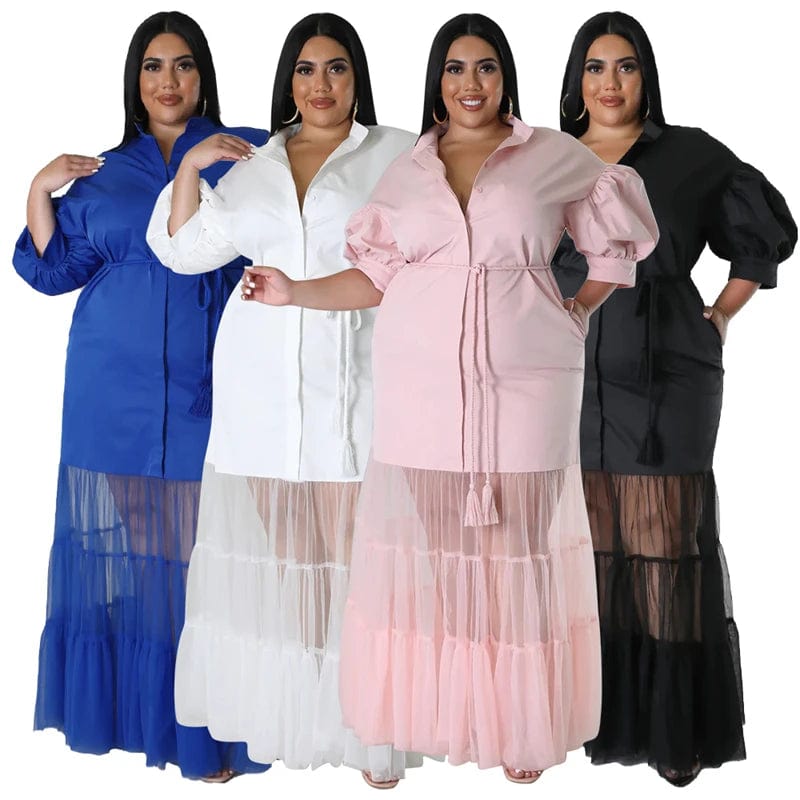 2024 spring new arrivals women casual big plus size lady maxi long dress big size women elegant clothes for big size women sexy