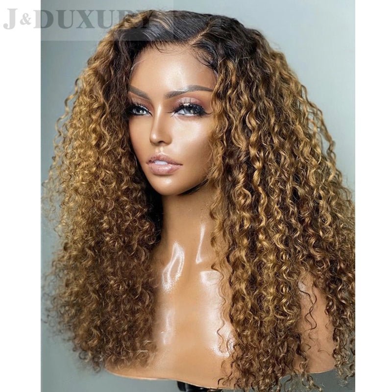 #27 honey blonde colored body wave human hair wigs 360 full lace highlight wigs for black women 200 density hd lace wig - SN Wigs & More