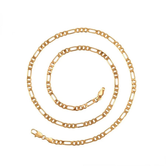 600*3.5 mm(±2cm) / 18K gold color A00856802 Xuping jewelry Hip hop fashion high-end 18K gold neutral versatile environmental protection copper chain necklace