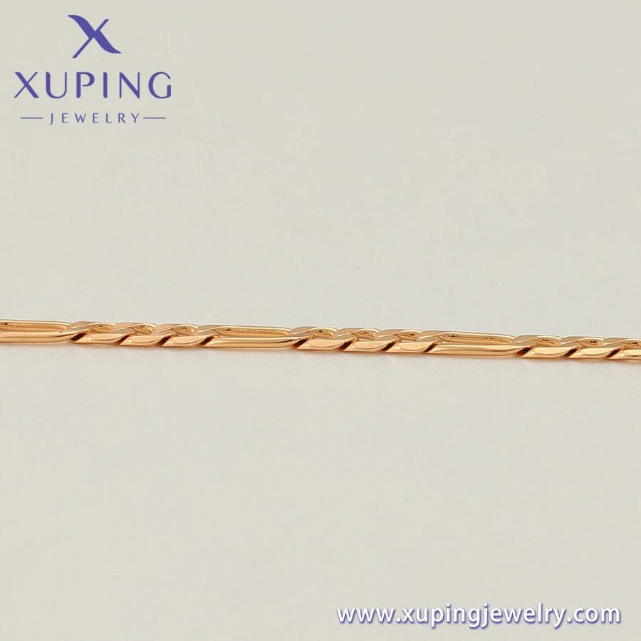 600*3.5 mm(±2cm) / 18K gold color A00856802 Xuping jewelry Hip hop fashion high-end 18K gold neutral versatile environmental protection copper chain necklace