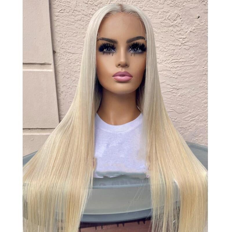 #613 blonde lace wigs brazilian human hair full lace wigs with baby hair #613 blonde transparent 360 full lace wigs - SN Wigs & More