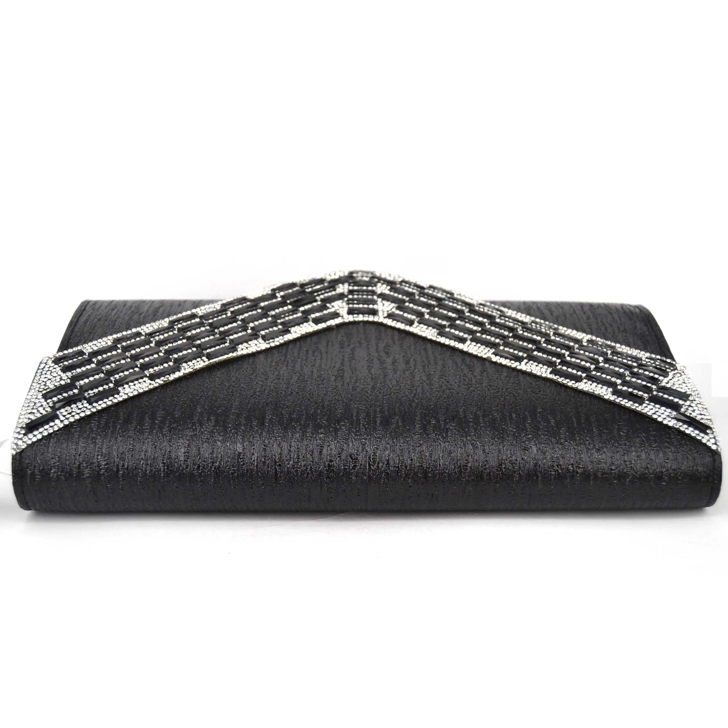 Black Wristlets Bags Female Synthetic Leather Crystal messenger Bags pearlite layer Chain Evening Bags Day Clutches