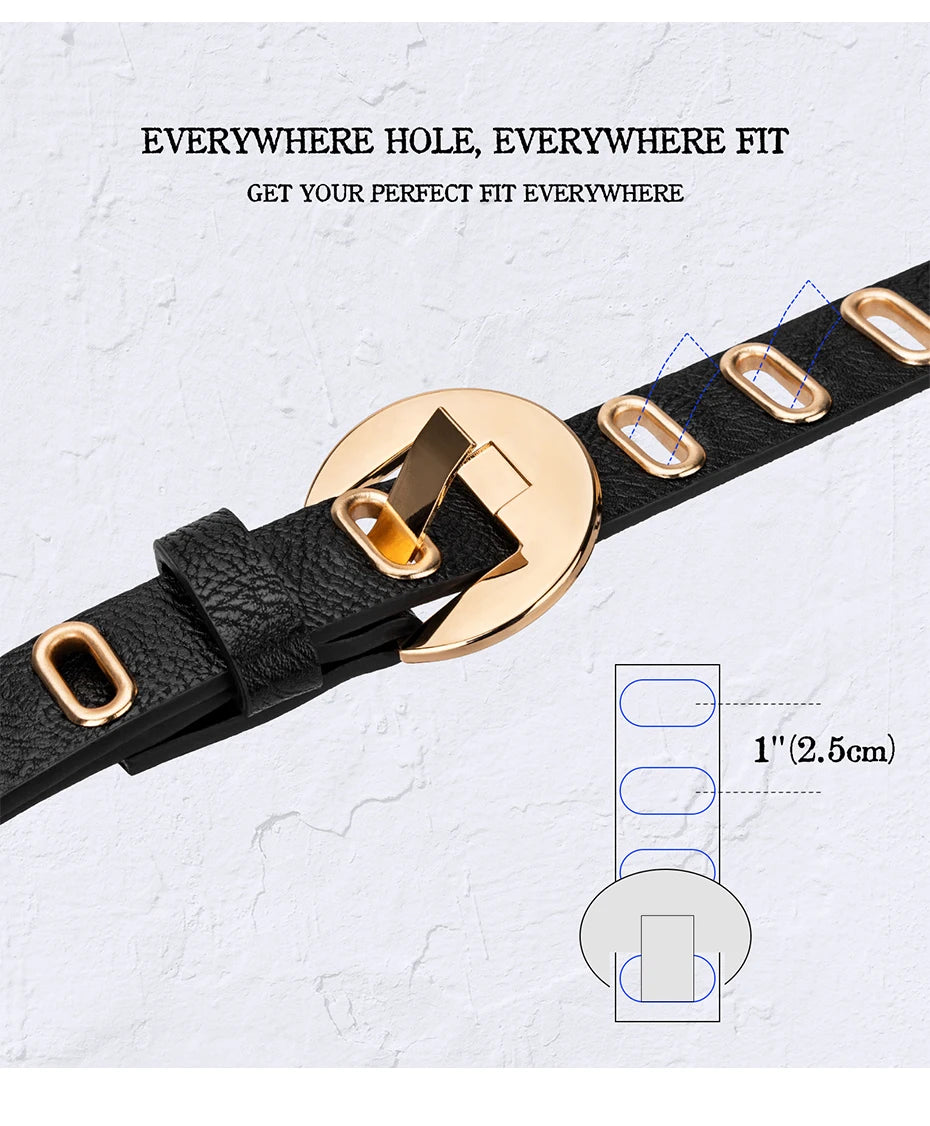 Maikun New Grunge Women Belt Adjustable Hole Grunge Punk  Belts for Women Alloy Pin Buckle PU Leather Belt 