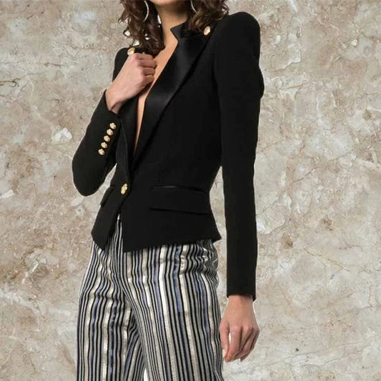 A3818 New Arrivals Lady Black Suit Women Career Spring Autumn Blazer Clothing