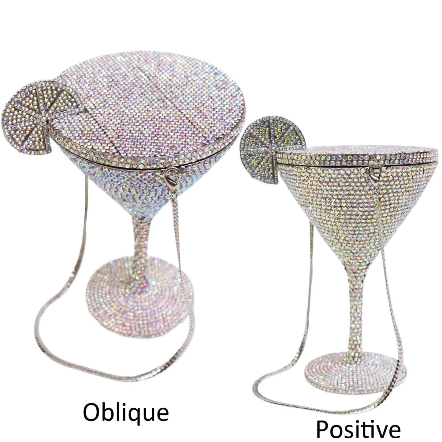 AB sliver New Luxury Diamond Encrusted Crystal Rhinestone Evening Cocktail Goblet Martini Glass Dinner Lady Purse Fashion Women Clutch Bag