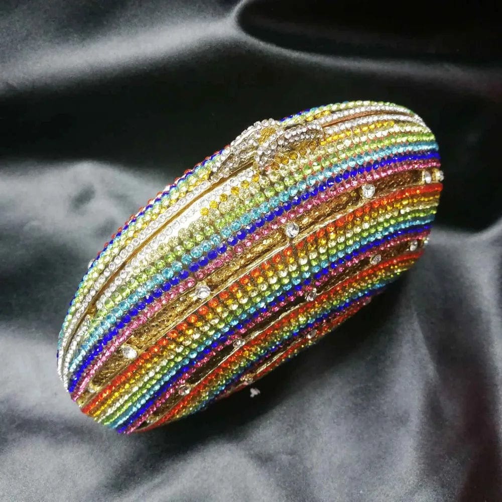 clutch Shell Designer rainbow Crystal Evening Bags Party Purse Wedding Clutch Bags Female Handbags SC989