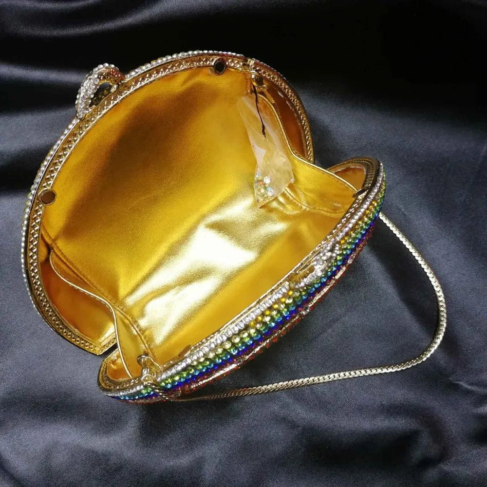 clutch Shell Designer rainbow Crystal Evening Bags Party Purse Wedding Clutch Bags Female Handbags SC989