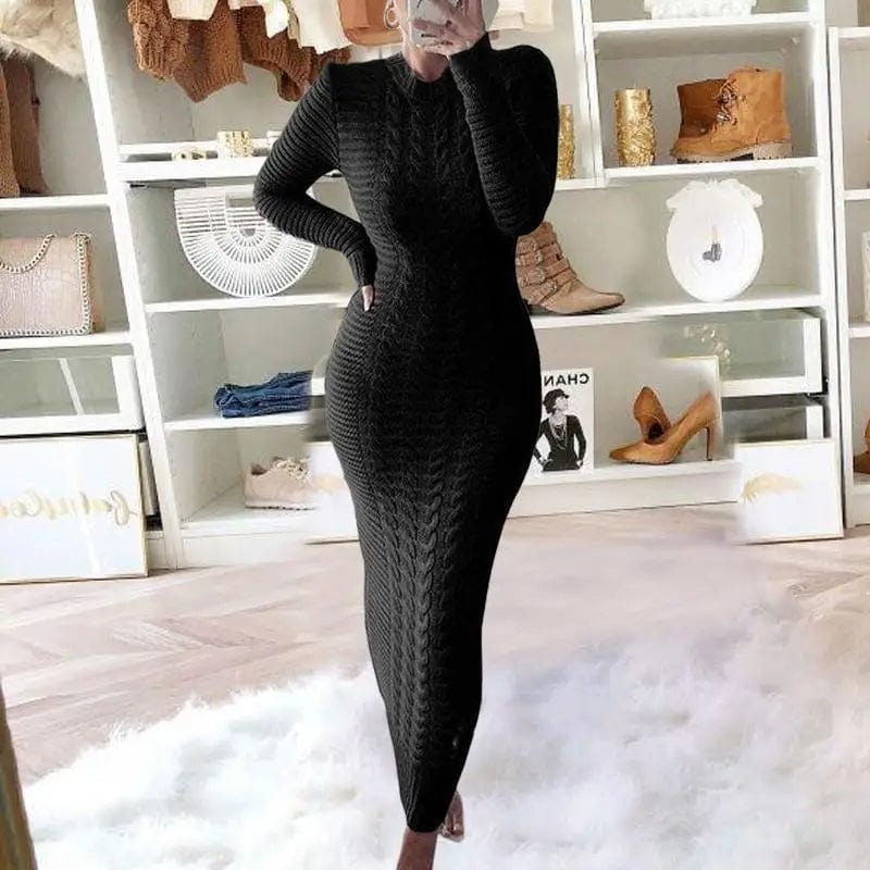 Fall clothes winter clothes for women New dress Fashion Twist Long Sleeve elegant casual dresses