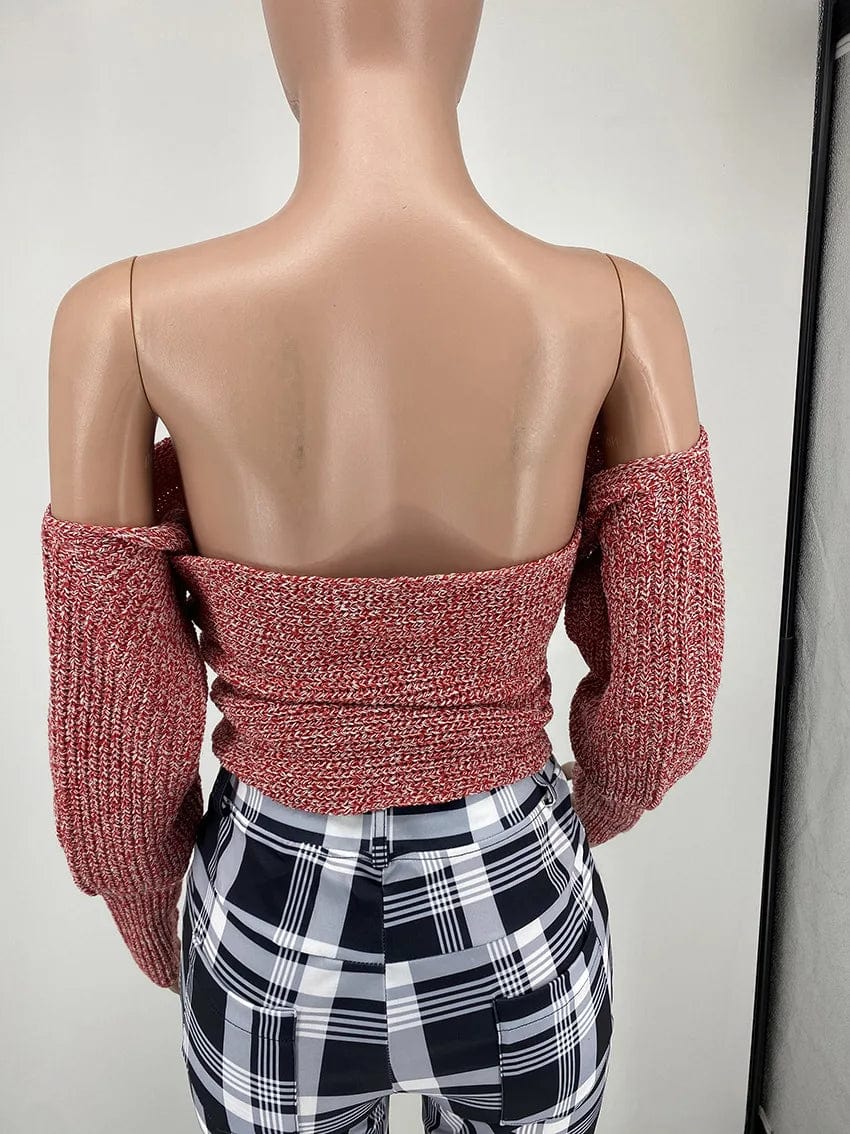 Fall Strapless Top for Women Clothing Sweater with Backless Sexy  Ladies Top Various Ways to Wear Y2K Autumn Clothes