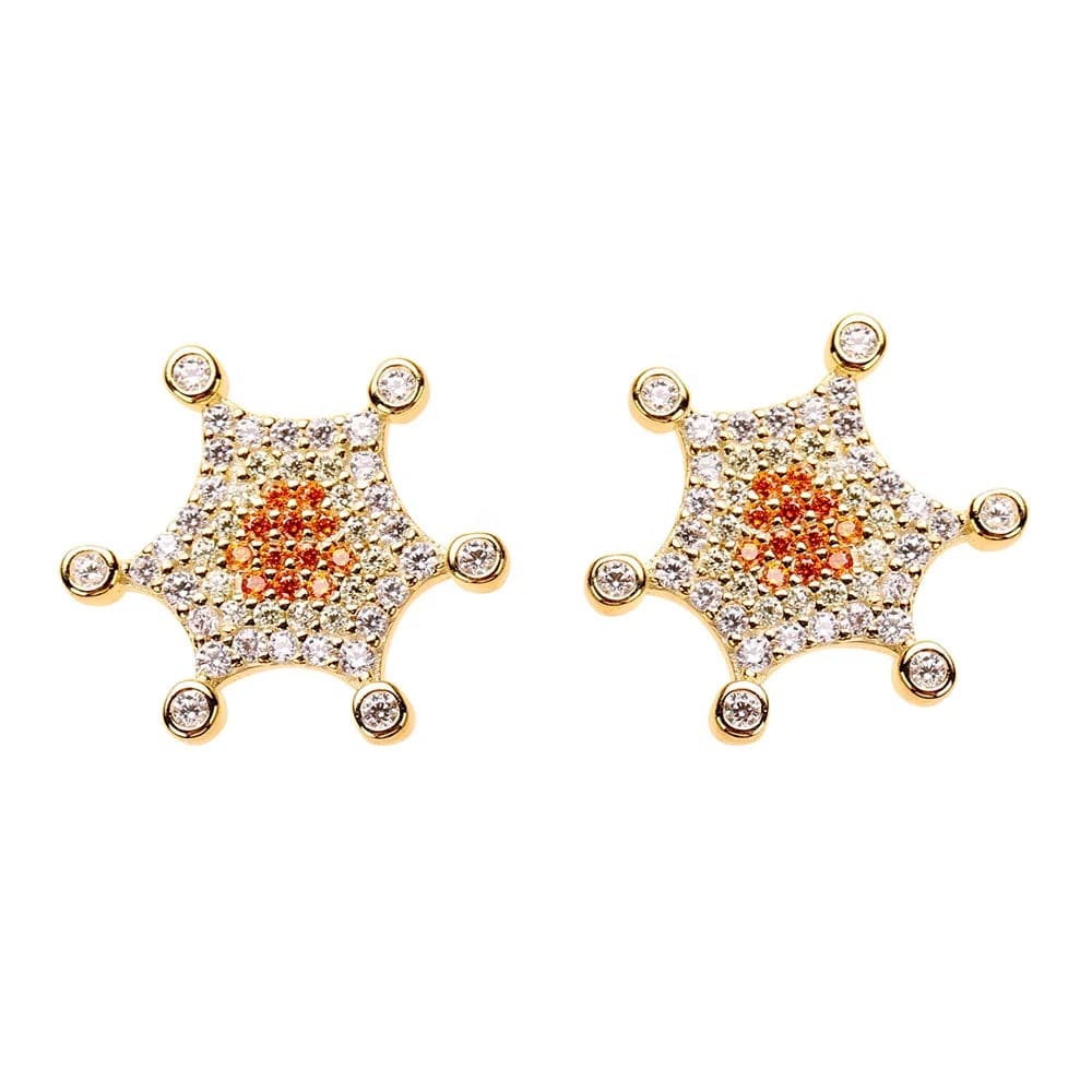 Geometry / Golden color High Quality Ladies Accessories Fashion Gold Plated Statement Stud Earring Jewelry Young And lovely Earrings