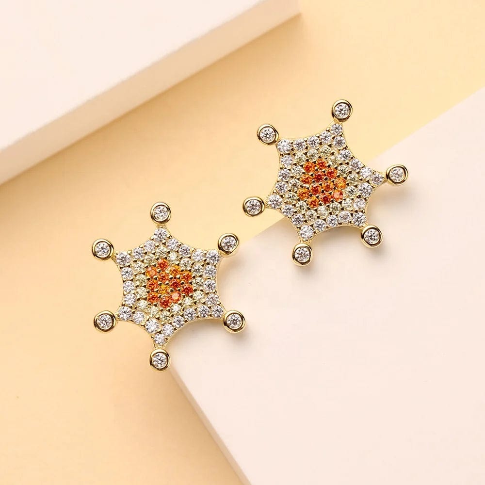 Geometry / Golden color High Quality Ladies Accessories Fashion Gold Plated Statement Stud Earring Jewelry Young And lovely Earrings