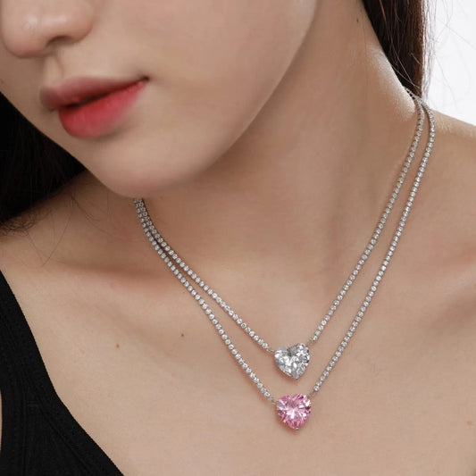 NE190015-S-W-WH Dylam Wholesale Dainty Korean 925 Sterling Silver Jewelry Statement Cuban Chain Necklace Gold Plated Jewelry Necklace Chain