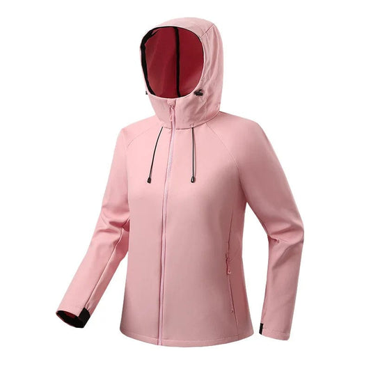 New hot sale softshell windbreaker jacket women outdoor waterproof cotton wadded jacket custom winter fleece coats for ladies