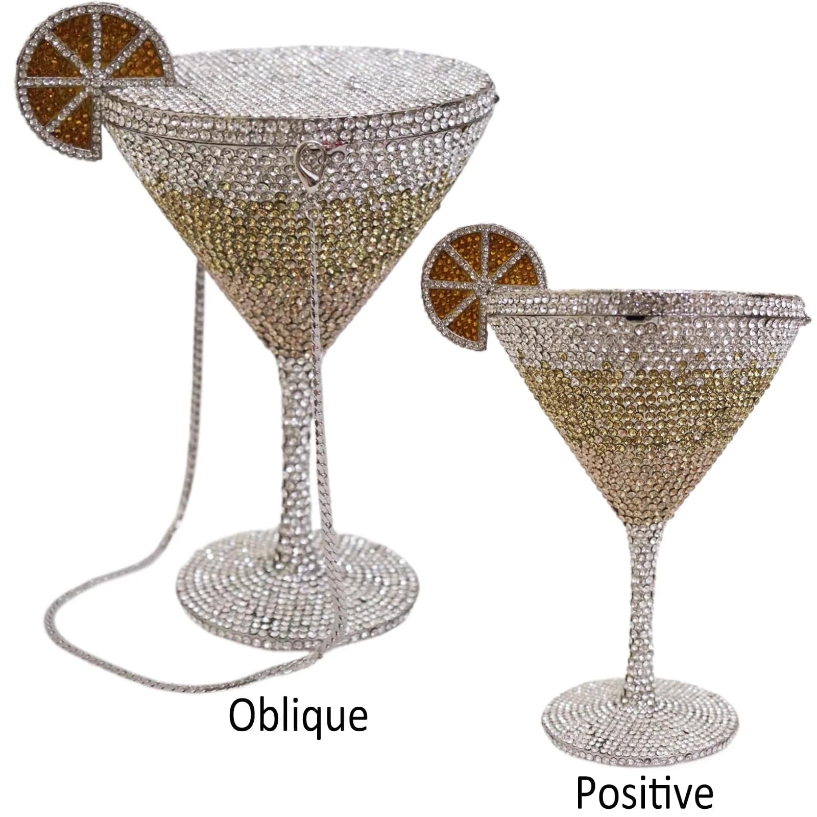 New Luxury Diamond Encrusted Crystal Rhinestone Evening Cocktail Goblet Martini Glass Dinner Lady Purse Fashion Women Clutch Bag