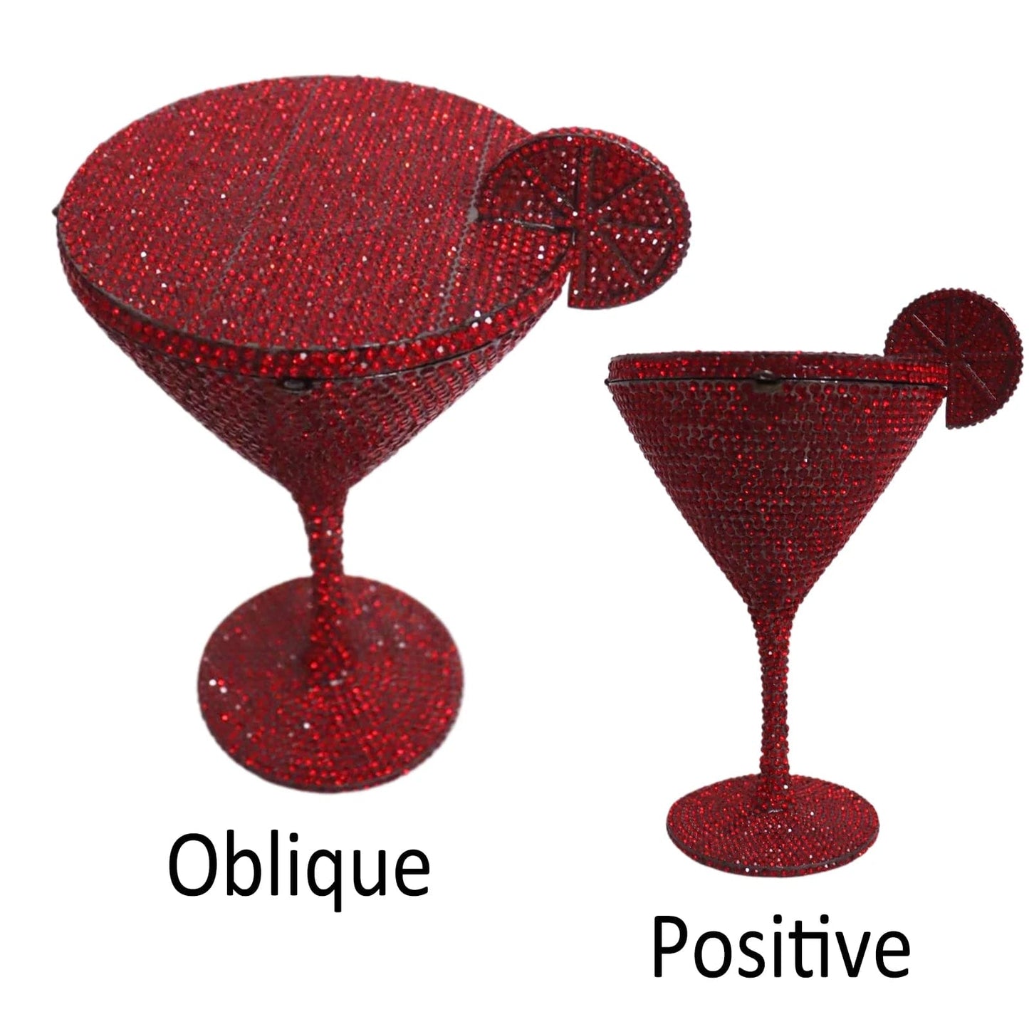 New Luxury Diamond Encrusted Crystal Rhinestone Evening Cocktail Goblet Martini Glass Dinner Lady Purse Fashion Women Clutch Bag