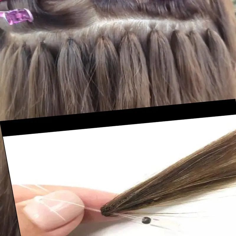 New trend  double drawn human hair extension 100% unprocessed Russian virgin invisible H feather hair with cuticle aligned