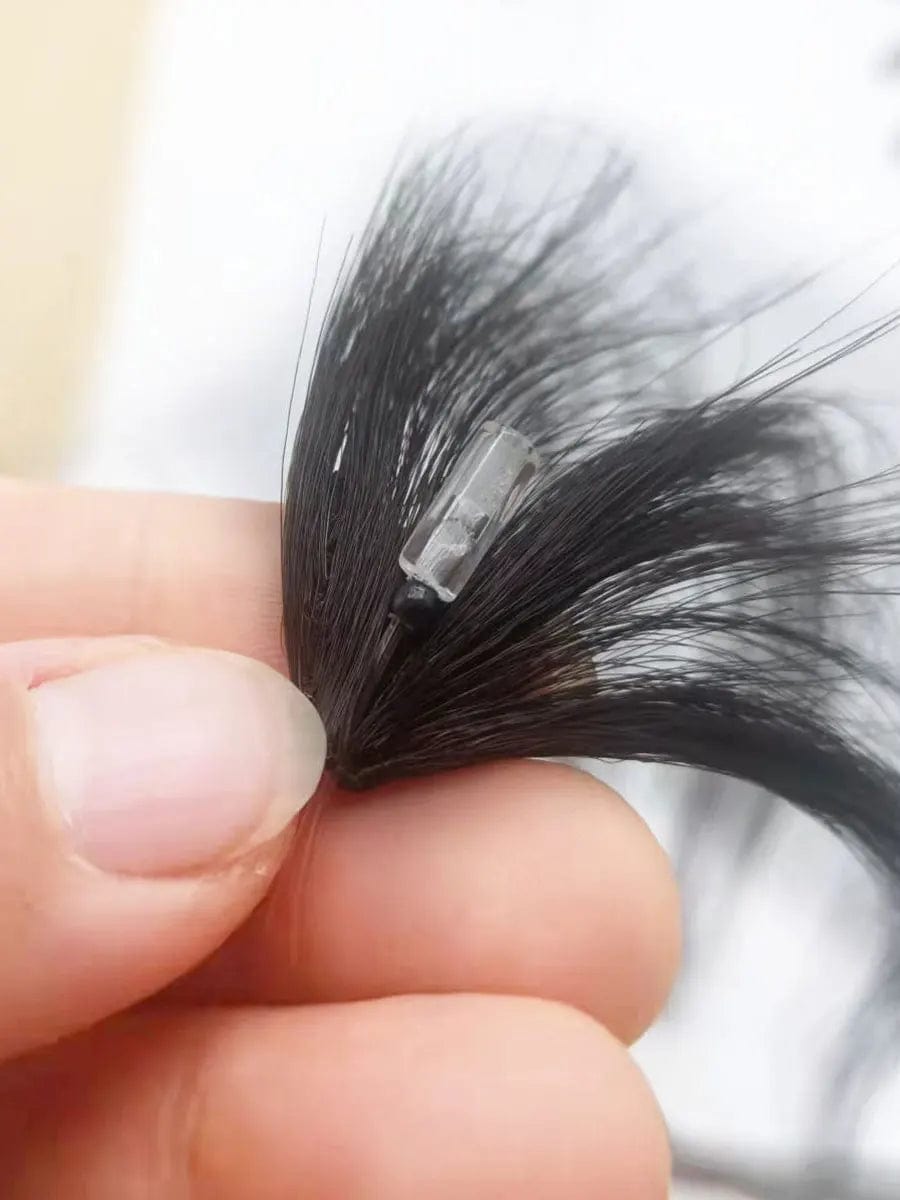 New trend  double drawn human hair extension 100% unprocessed Russian virgin invisible H feather hair with cuticle aligned