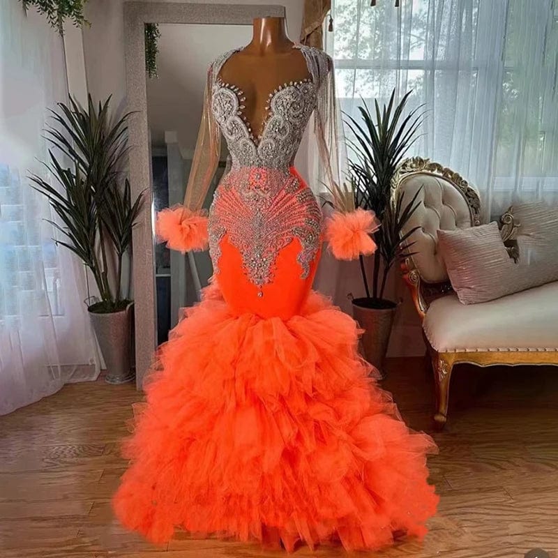 Novance Y3654-B Clothing Manufacturers 2024 Women Clothing Fashion High Quality Prom Gowns Luxury Rhinestone Bling Wedding Dress