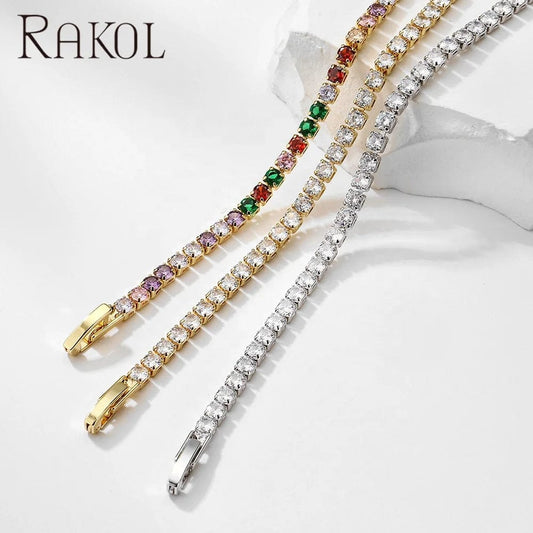 RAKOL NP5087N 2022 New Fashion Jewelry Necklaces Colorful Natural Stone Chain Necklaces Jewelry Personalized Custom Necklaces