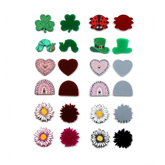 (Set of 10) PRS045AC1853 Cute Daisy Findings Laser Cut Acrylic Jewelry Making Handmade DIY accessories - SN Wigs & More