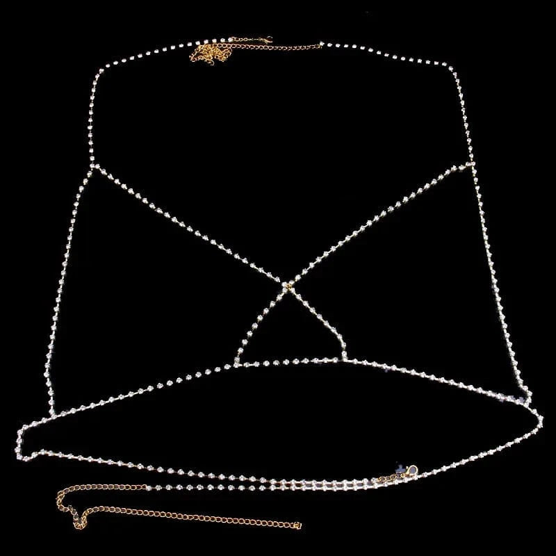 StoneFans Crystal Rhinestone Body Chain