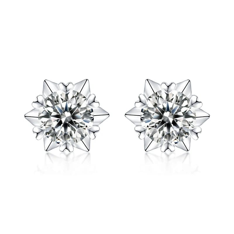 TRENDY / As Picture Shown S925 Silver 0.5ct Moissanite Diamond  Vvs 118k Gold Plated Jewelry Earrings D Color Women Earrings