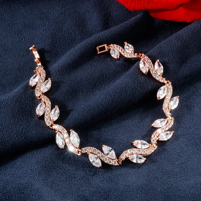 White RAKOL BP066 tennis silver bracelet for women jewelry