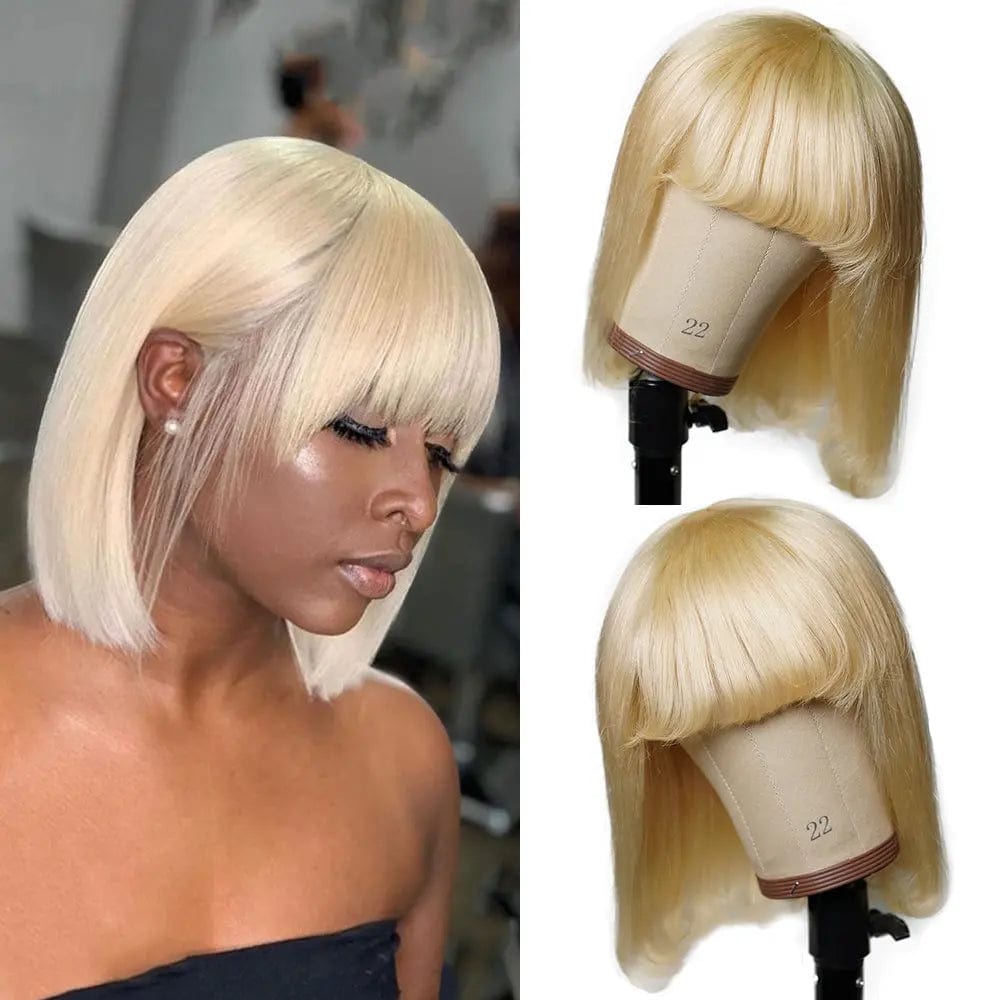 10-14 Inch Bob Wigs With Bangs