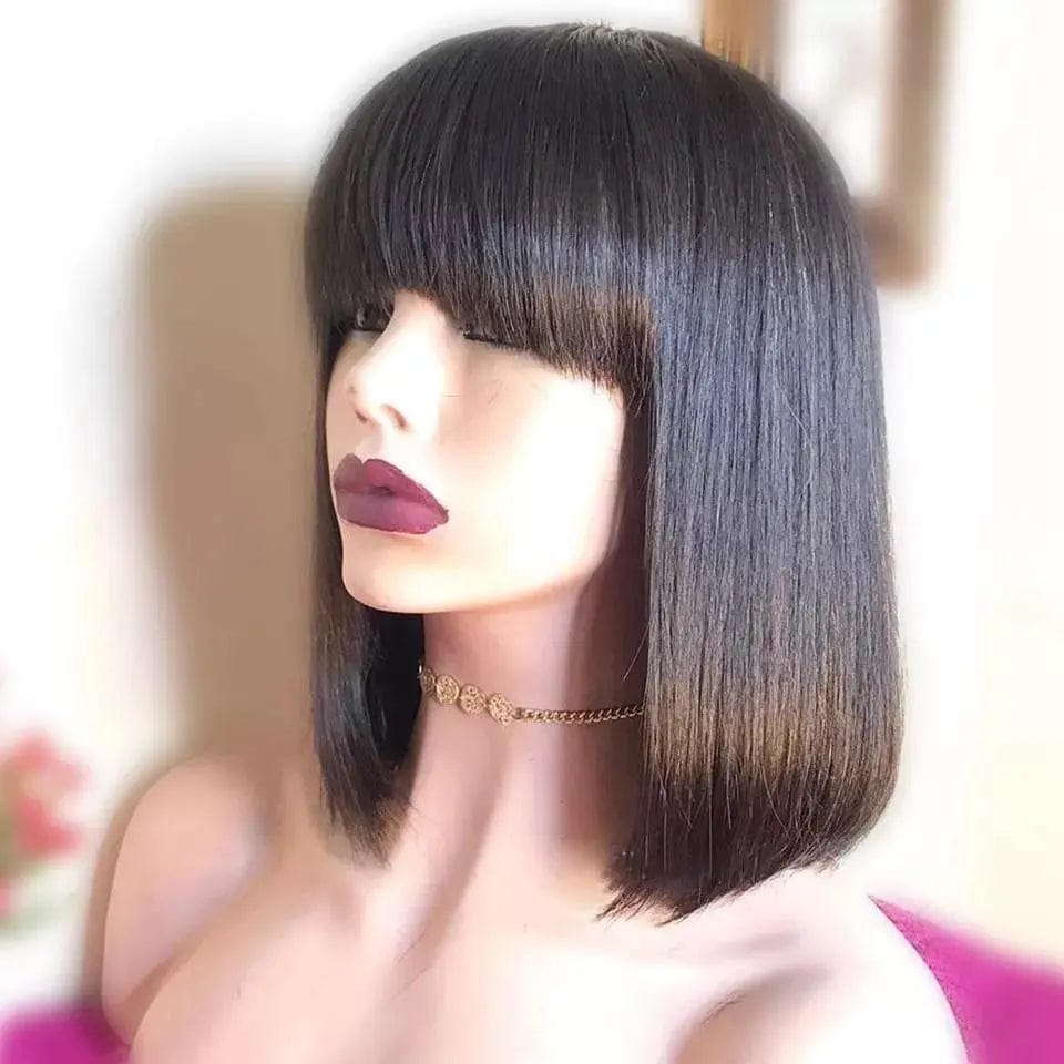 10-14 Inch Bob Wigs With Bangs