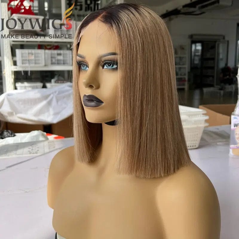 10 Inches / 1b/27 Joywigs 2022 Hot Selling 10inch 200% Blunt Cut Bob