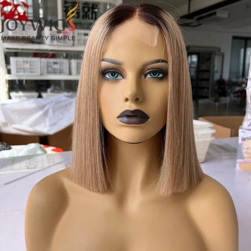 10 Inches / 1b/27 Joywigs 2022 Hot Selling 10inch 200% Blunt Cut Bob