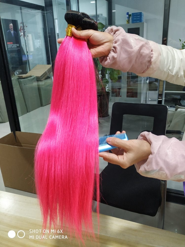 10 Inches / 1B#Pink  613 Bundles 12A Grade High Quality Double Drawn Raw Virgin Cuticle Aligned Human Hair Bundles,Human Hair Extension Vendors