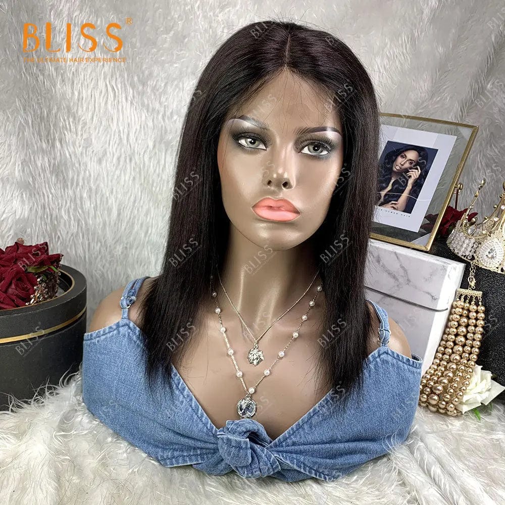 10 Inches / 4x4 wig 1 Bliss Human Hair Lace Front Wigs Closure Bob Wigs