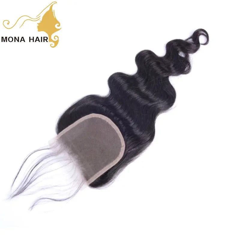 10 Inches / Body wave 4x4 closure Mona Wholesale Cuticle Aligned Raw Virgin Hair Weave with Closure Vendors, Remy Human 100% Mink Brazilian Hair Extension Bundles