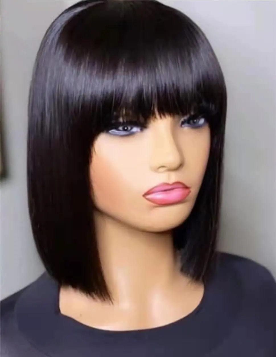 10 Inches / natural black machine made Hot Selling Highlight Brown Wavy Short Bob Wig Human Hair Lace Front Wigs T-part Wigs