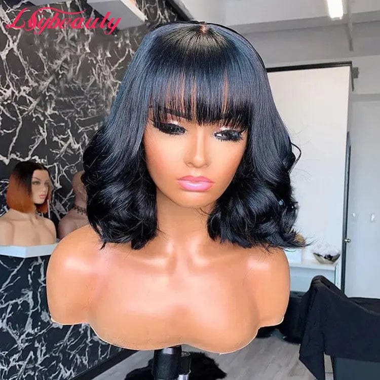 100% Brazilian Human Hair Wigs With Front