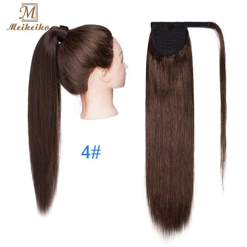 100% Human Hair Wrap Ponytail Hair Extension