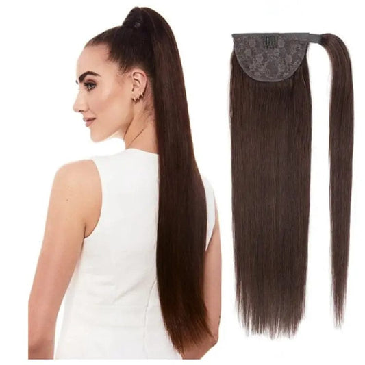 100% Human Hair Wrap Ponytail Hair Extension