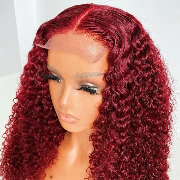 100% virgin hair wigs 99J curly 250% density