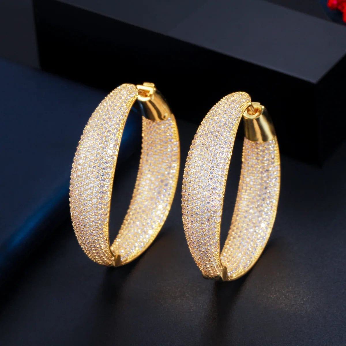 11 Fashion 24K Gold Plated Wholesale Dubai Gold Earrings Jewelry Women Cute Gift Party Western Wedding Copper Zircon Jewelry set