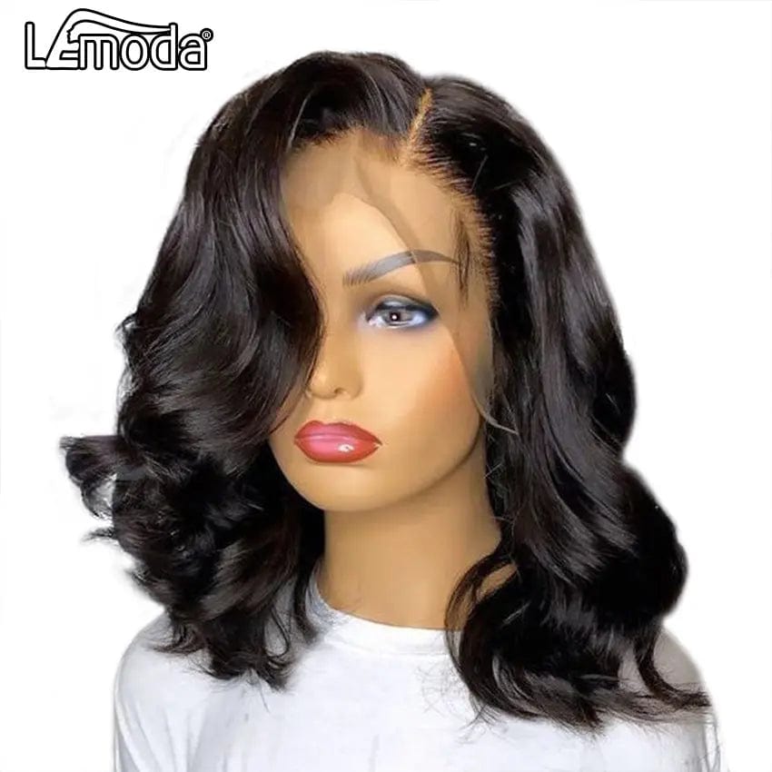 12 Inches / 13*4 Wholesale HD 13x6 Body Wave Lace Front Human Hair Wigs HD Lace Wig Deep Part Pre Plucked With Natural Hairline Brazilian Bob Wig