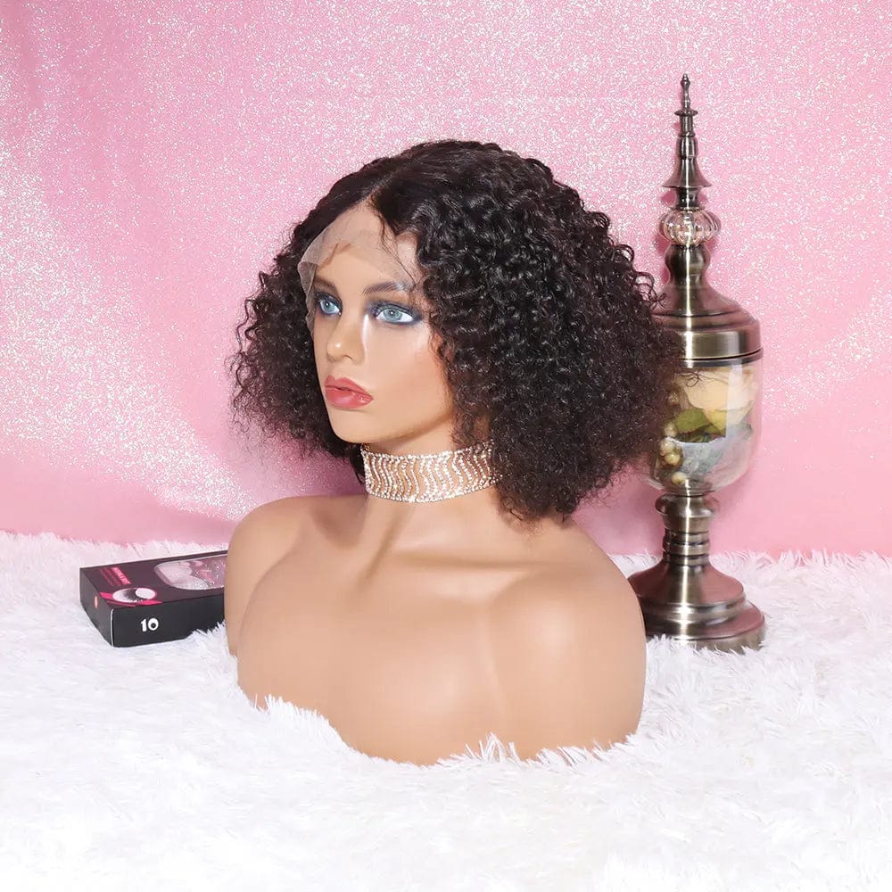 12 Inches / 13x4 Frontal Bob Wig-curly Sisi Beauty Human Hair Peruvian Bob Wigs