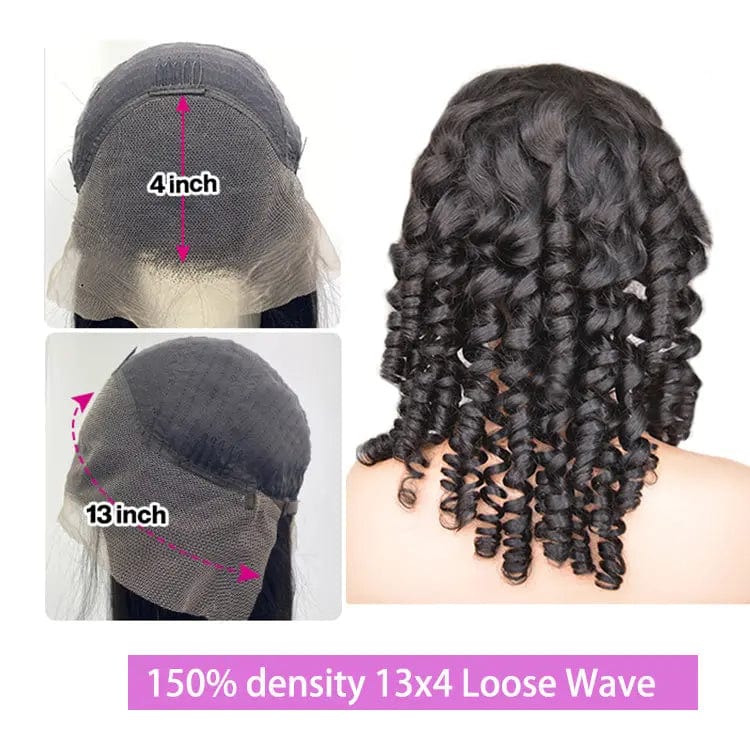 12 Inches / 150 density 13x4 Loose 150% Density Virgin Human Hair