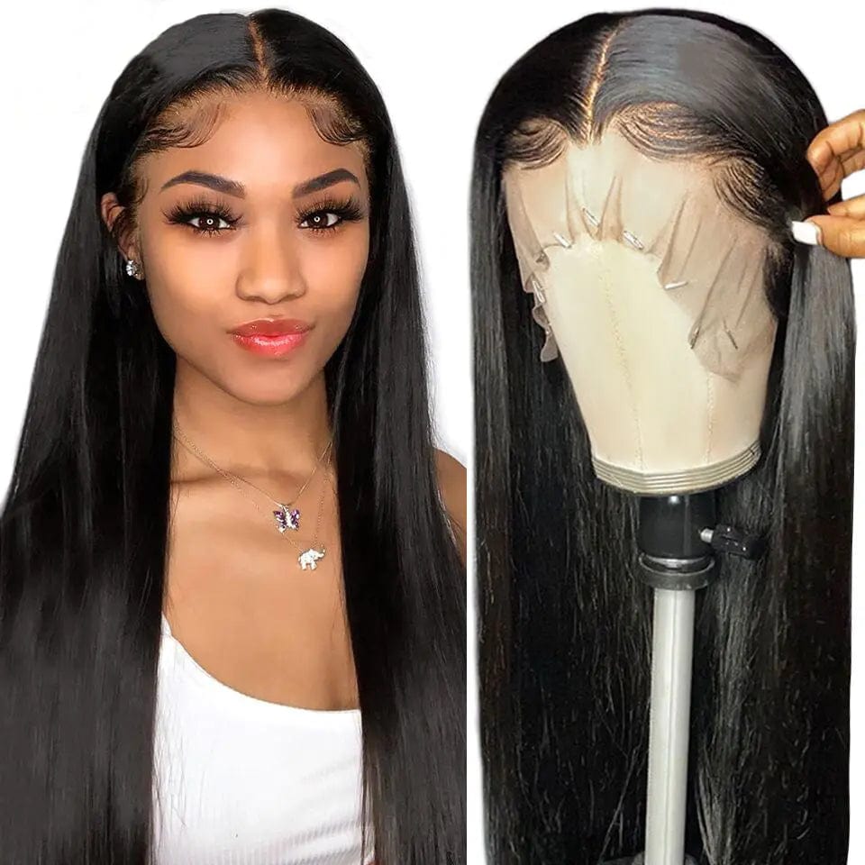 12 Inches / 150% density Straight 12A Raw Indian Hair HD Lace Frontal Wig