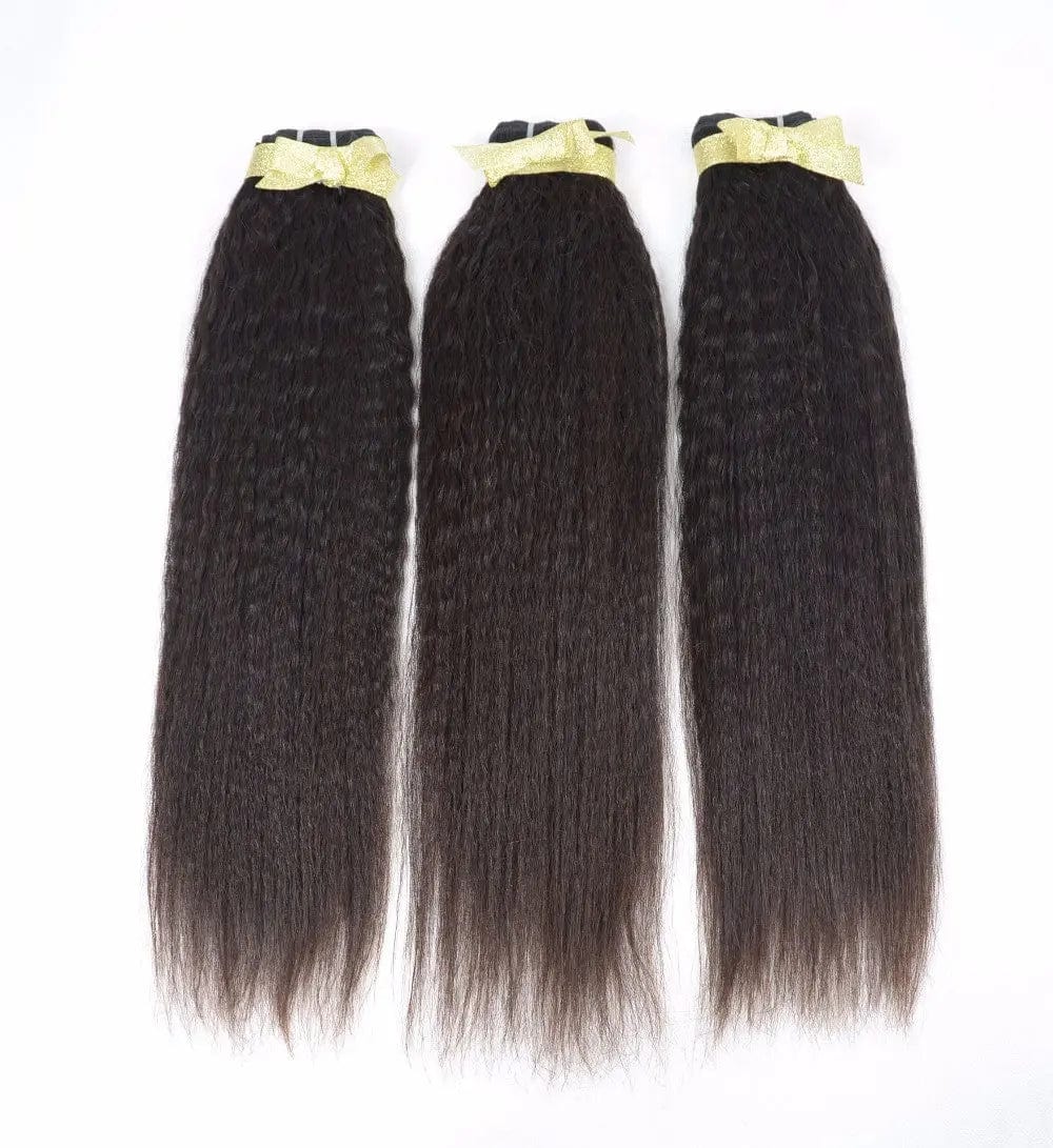 12 Inches / 1B kinky / Yaki Straight VP Top Raw Unprocessed Cuticle Aligned Remy Weaves Mink Brazilian Cambodian Curly Virgin Extension Human Hair Bundles Vendors