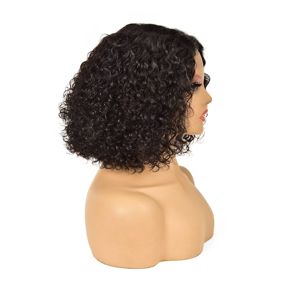 12 Inches / 9146A-1B# YBRWIG Kinky Curly Human Remy Hair Short Bob Afro Kinky Curly Wig for women Jerry Curl Wig Glueless Virgin highlight pixie cut