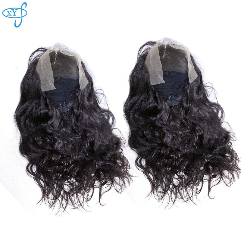 12 Inches / Black 13x4 XYS Hot Selling Lace Closure Front Wigs, Virgin Unprocessed Monofilament Wig, 20 22 24 26 28 Inch Virgin Human Hair Wigs